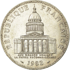 Moeda, França, Panthéon, 100 Francs, 1982, Paris, EF(40-45), Prata, KM:951.1
