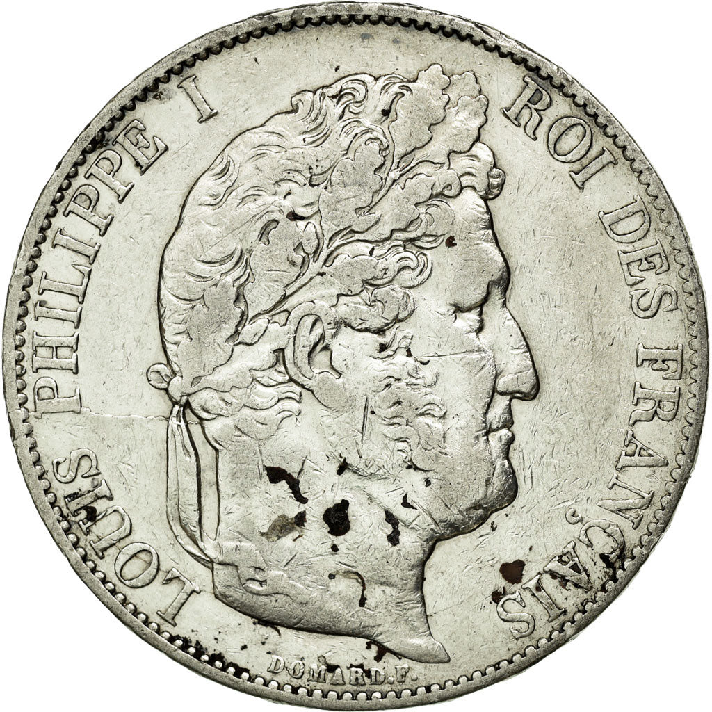 Coin, France, Louis-Philippe, 5 Francs, 1848, Strasbourg, VF(30-35), Silver