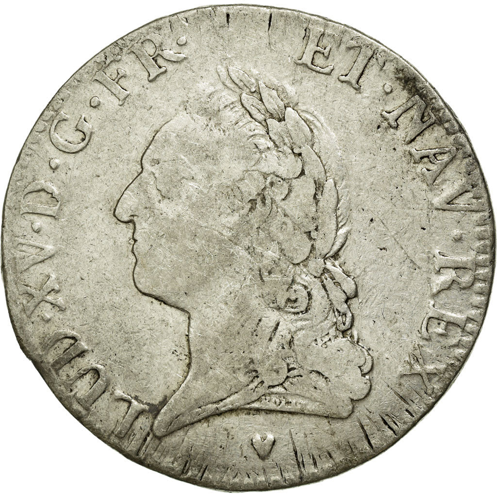 Coin, France, Louis XV, Écu à la vieille tête, Ecu, 1774, Aix, VF(30-35)