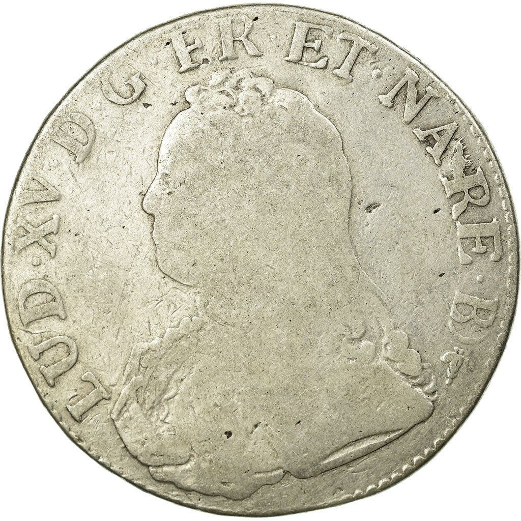 Coin, France, Louis XV, Écu de Béarn aux branches d'olivier, Ecu, 1739, Pau