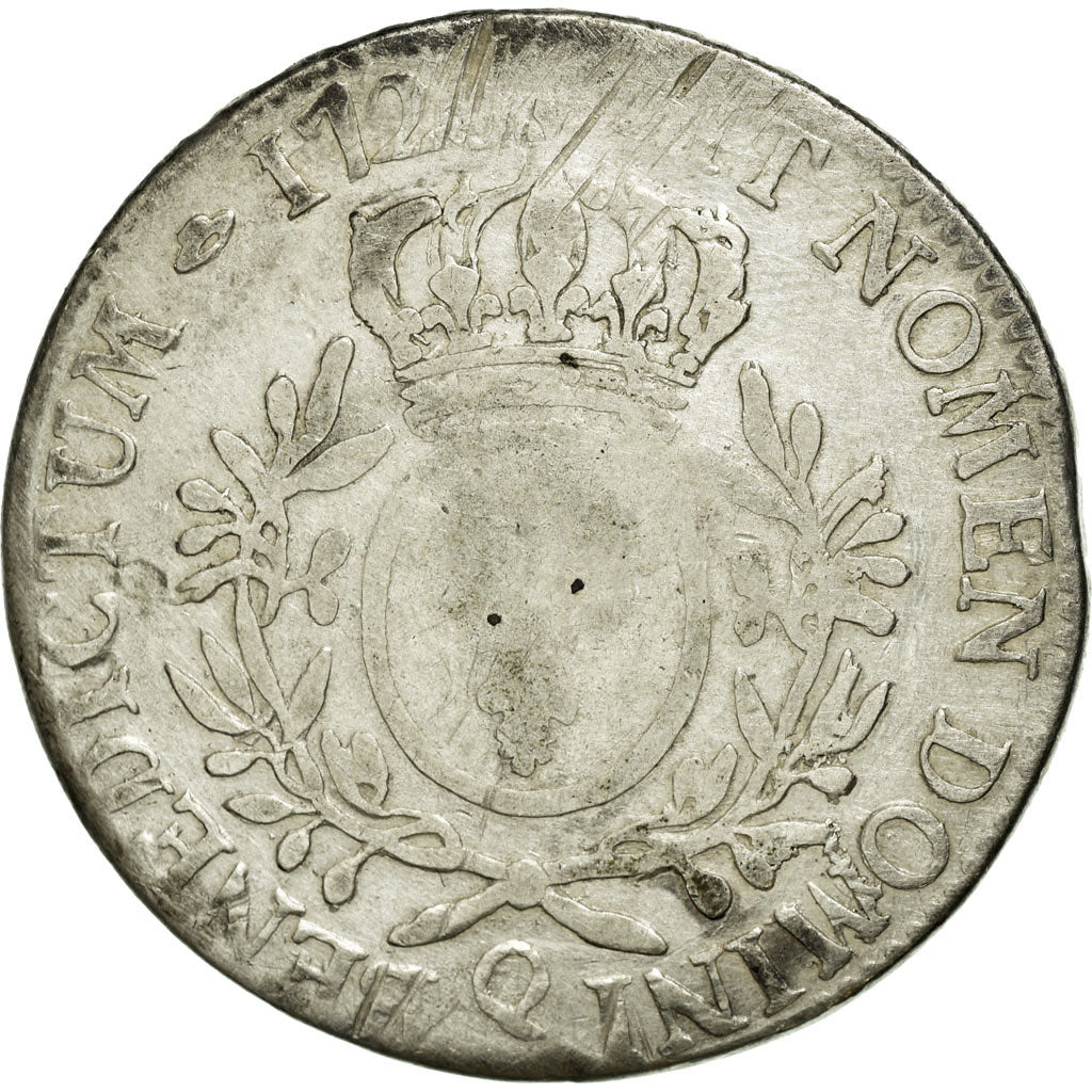 Moneda, Francia, Louis XV, Écu aux branches d'olivier, Ecu, 1726, Perpignan