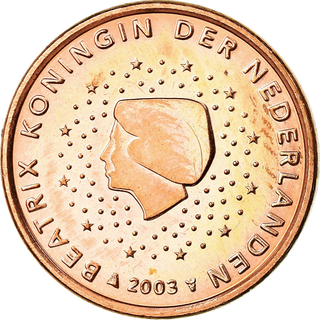 Países Baixos, 5 Euro Cent, 2003, AU(55-58), Aço Cromado a Cobre, KM:236