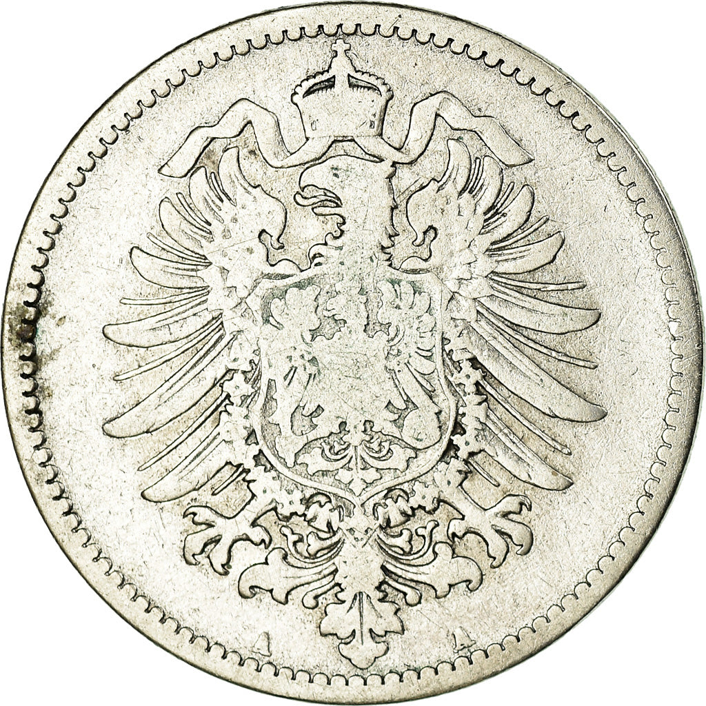 Coin, GERMANY - EMPIRE, Wilhelm I, Mark, 1876, Berlin, VF(20-25), Silver, KM:7