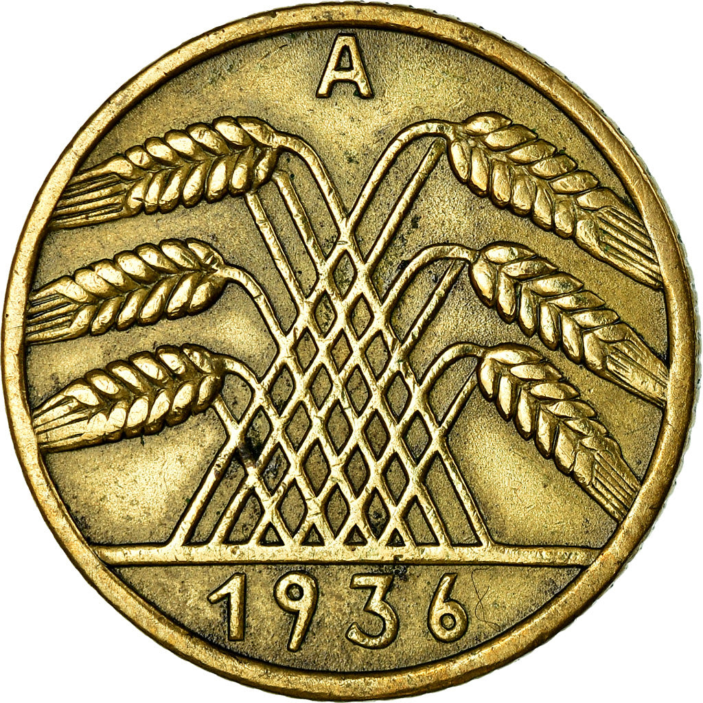 Moneta, GERMANIA, REPUBBLICA DI WEIMAR, 10 Reichspfennig, 1936, Berlin, BB