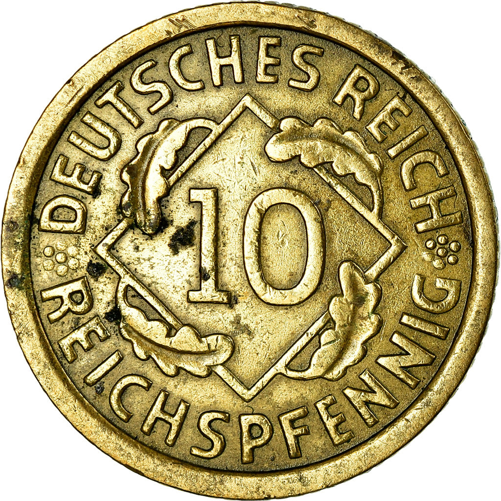 Moneta, GERMANIA, REPUBBLICA DI WEIMAR, 10 Reichspfennig, 1936, Berlin, BB