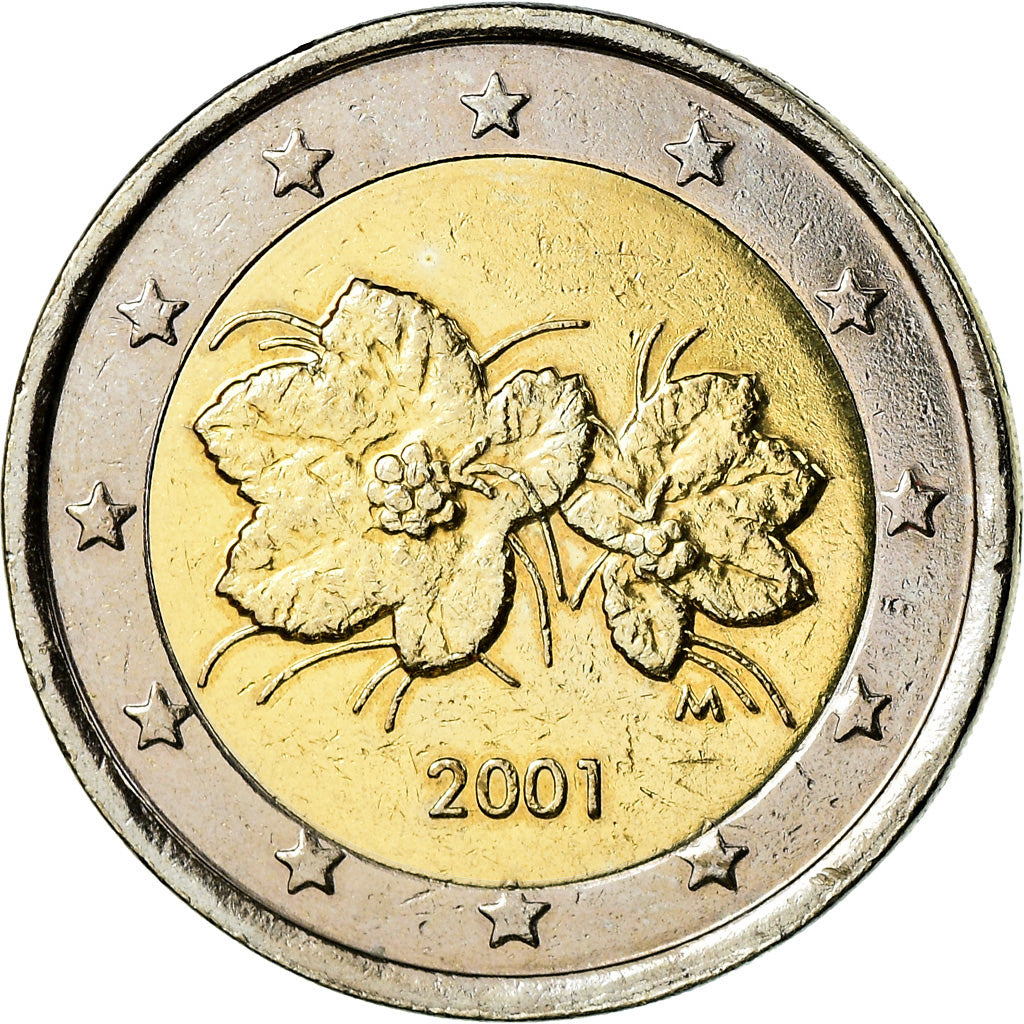 Finlandia, 2 Euro, 2001, BB, Bi-metallico, KM:105