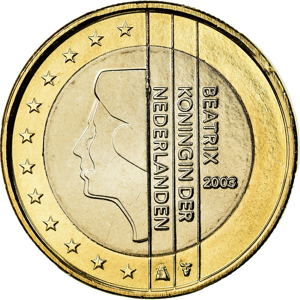 Netherlands, Euro, 2003, MS(63), Bi-Metallic, KM:240