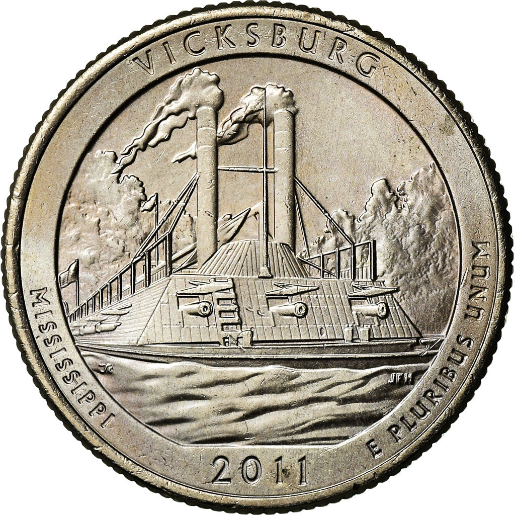 Coin, United States, Vicksburg, Quarter, 2011, U.S. Mint, Denver, AU(55-58)