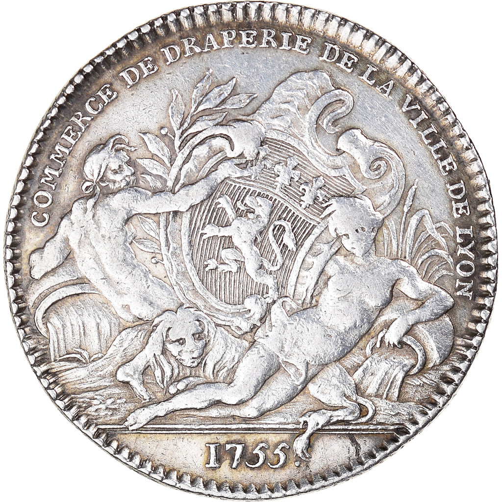 Frankreich, betaalpenning, Louis XV, Corporations, Drapiers de Lyon, History