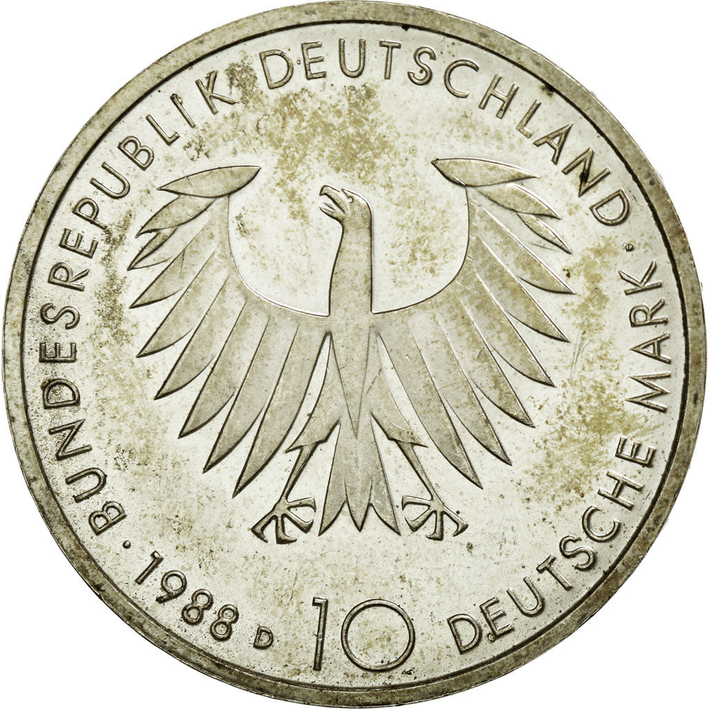 Coin, GERMANY - FEDERAL REPUBLIC, 10 Mark, 1988, Munich, Germany, MS(63)