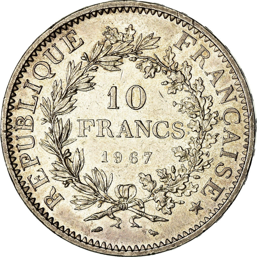 Coin, France, Hercule, 10 Francs, 1967, Paris, Avec accent, EF(40-45), Silver