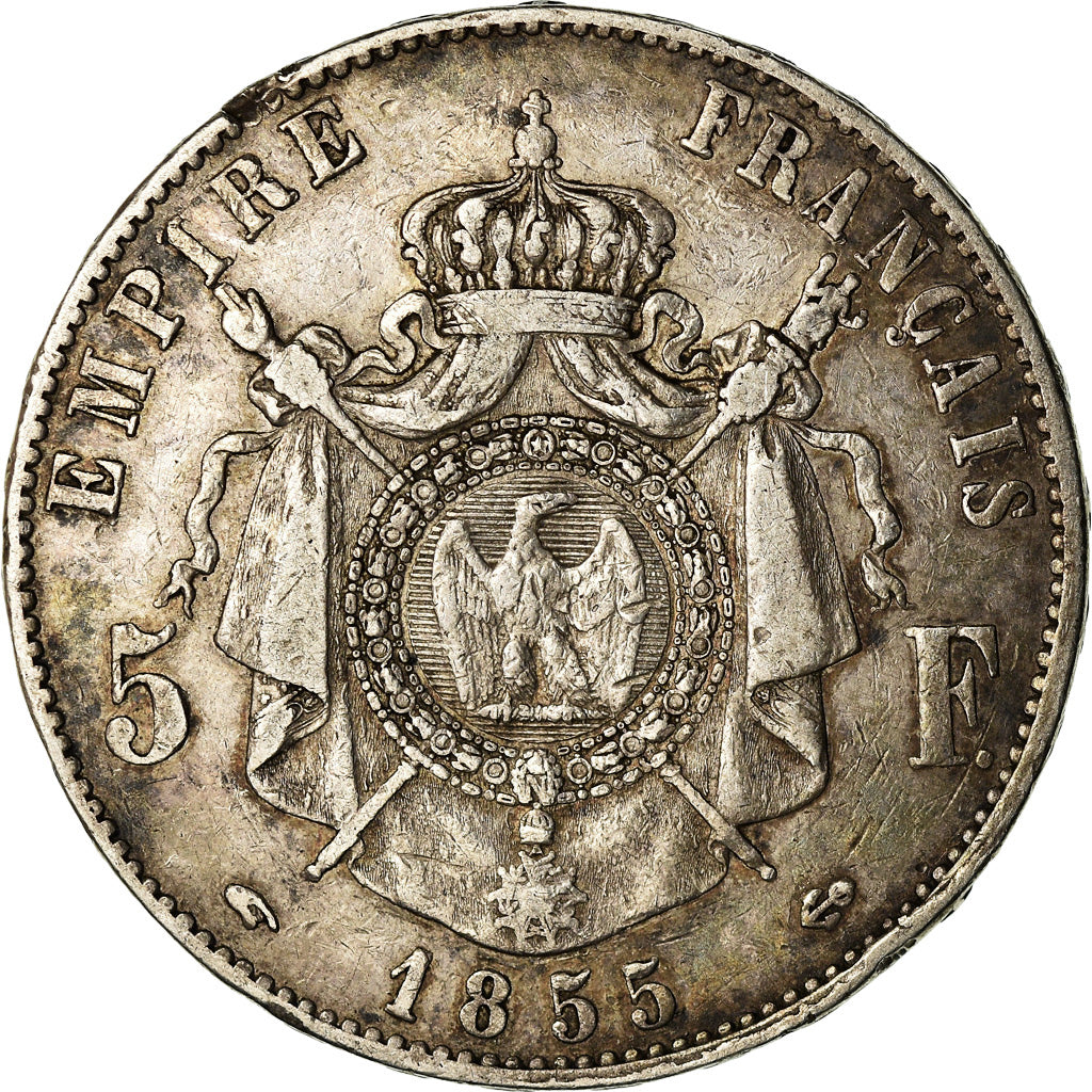 Coin, France, Napoleon III, Napoléon III, 5 Francs, 1855, Paris, VF(30-35)