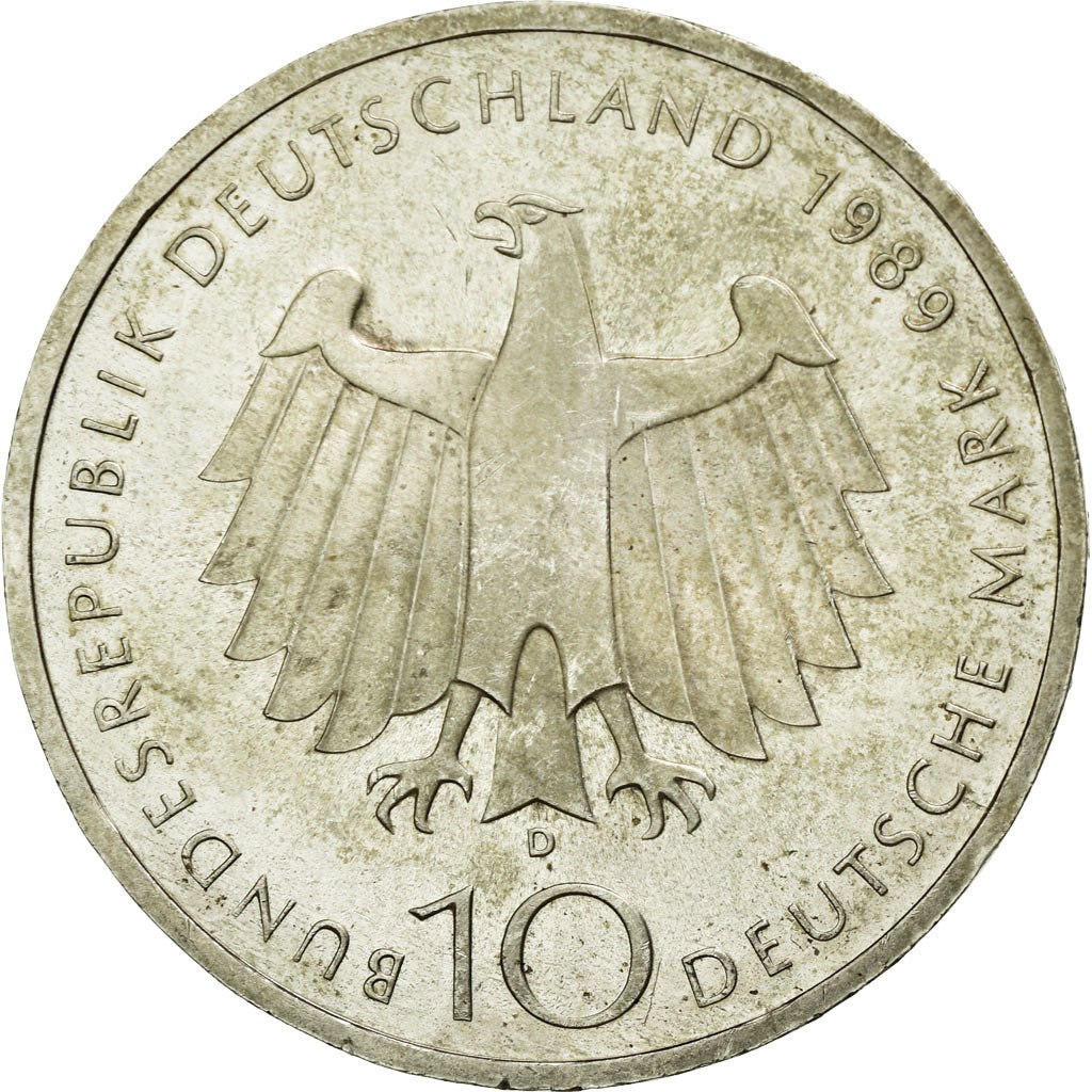 Moneta, GERMANIA - REPUBBLICA FEDERALE, 10 Mark, 1989, Munich, Germany, SPL