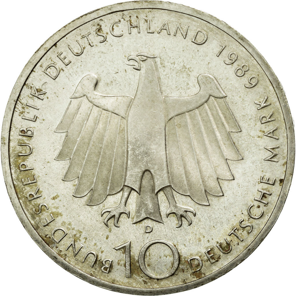 Moneta, GERMANIA - REPUBBLICA FEDERALE, 10 Mark, 1989, Munich, Germany, SPL
