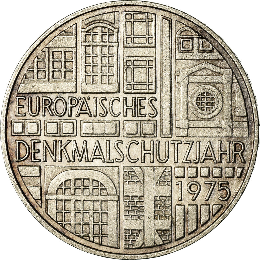 Coin, GERMANY - FEDERAL REPUBLIC, 5 Mark, 1975, Stuttgart, Germany, EF(40-45)