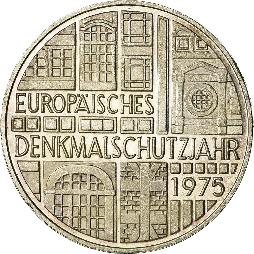 Coin, GERMANY - FEDERAL REPUBLIC, 5 Mark, 1975, Stuttgart, Germany, EF(40-45)