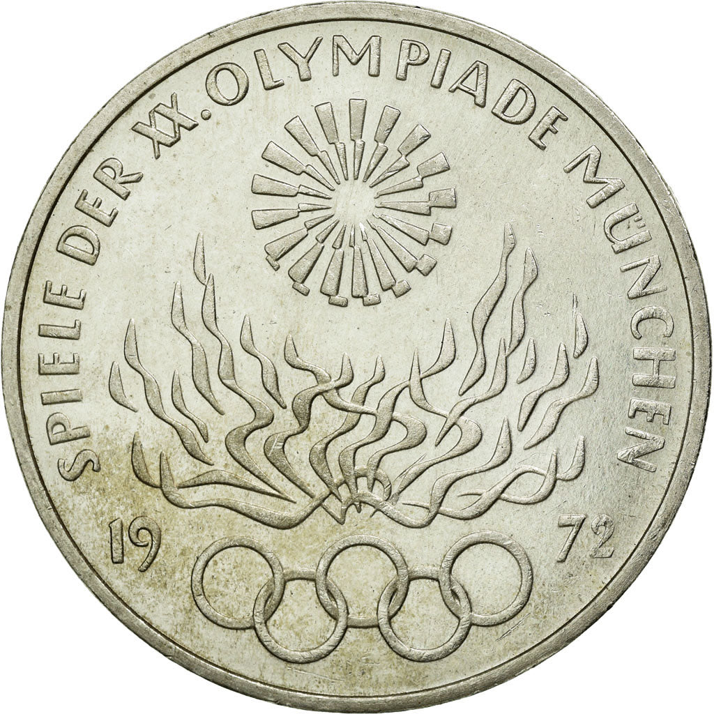 Moneta, GERMANIA - REPUBBLICA FEDERALE, 10 Mark, 1972, Stuttgart, SPL, Argento