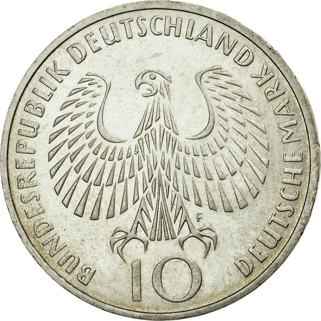Moneta, GERMANIA - REPUBBLICA FEDERALE, 10 Mark, 1972, Stuttgart, SPL, Argento
