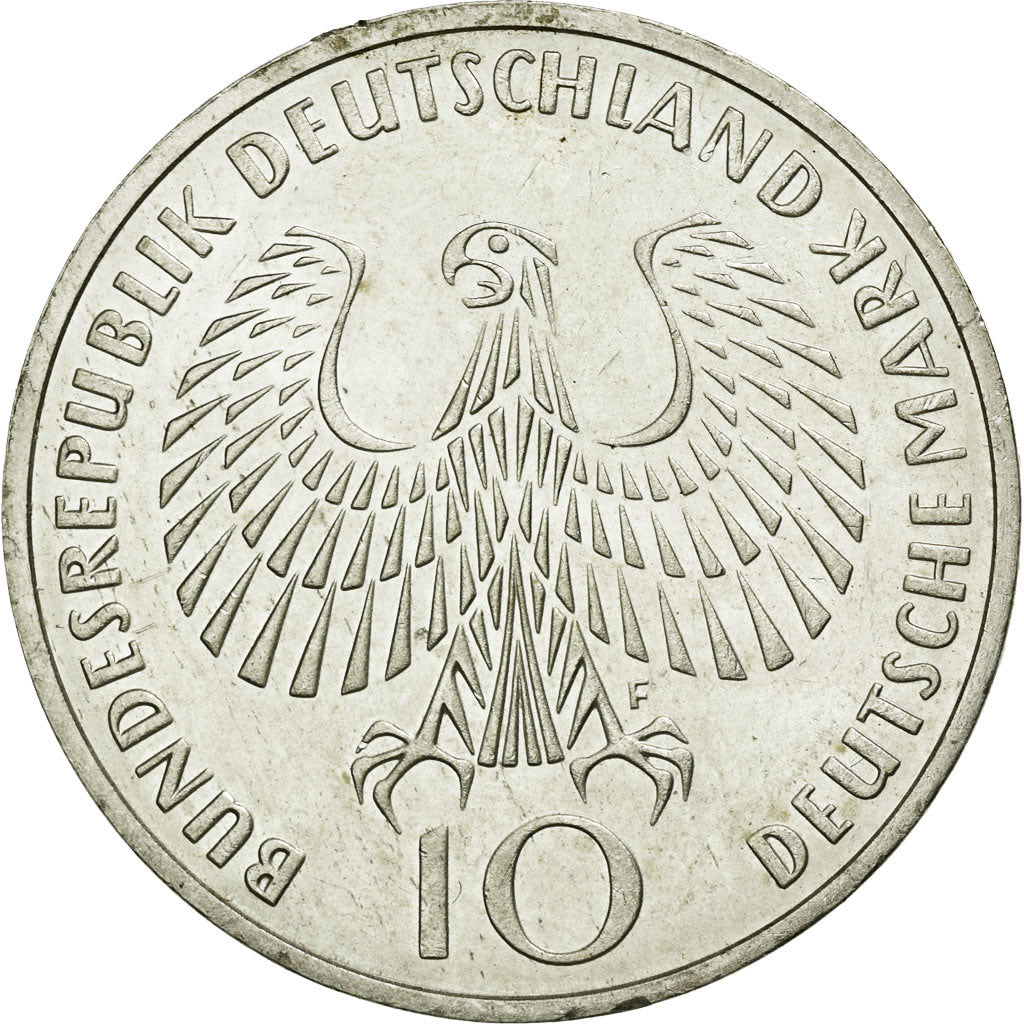 Moneta, GERMANIA - REPUBBLICA FEDERALE, 10 Mark, 1972, Stuttgart, SPL, Argento