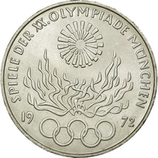 Monnaie, République fédérale allemande, 10 Mark, 1972, Munich, SUP+, Argent