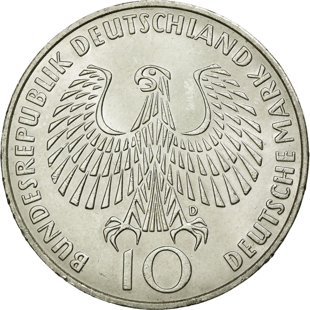 Monnaie, République fédérale allemande, 10 Mark, 1972, Munich, SUP+, Argent