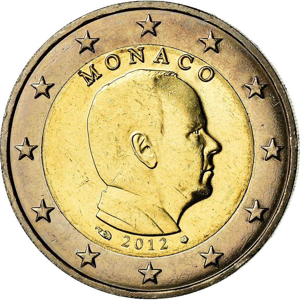 Monaco, 2 Euro, Prince Albert, 2012, VZ, Bi-Metallic, Gadoury:MC 195, KM:195