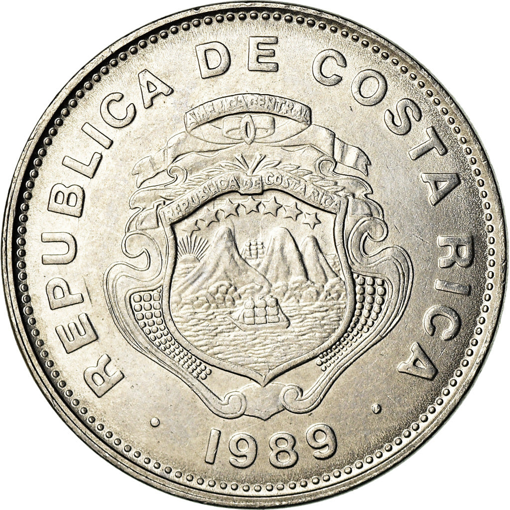 Moneta, Costa Rica, Colon, 1989, AU(55-58), Stal nierdzewna, KM:210.2