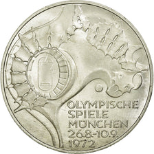 Coin, GERMANY - FEDERAL REPUBLIC, 10 Mark, 1972, Karlsruhe, MS(60-62), Silver