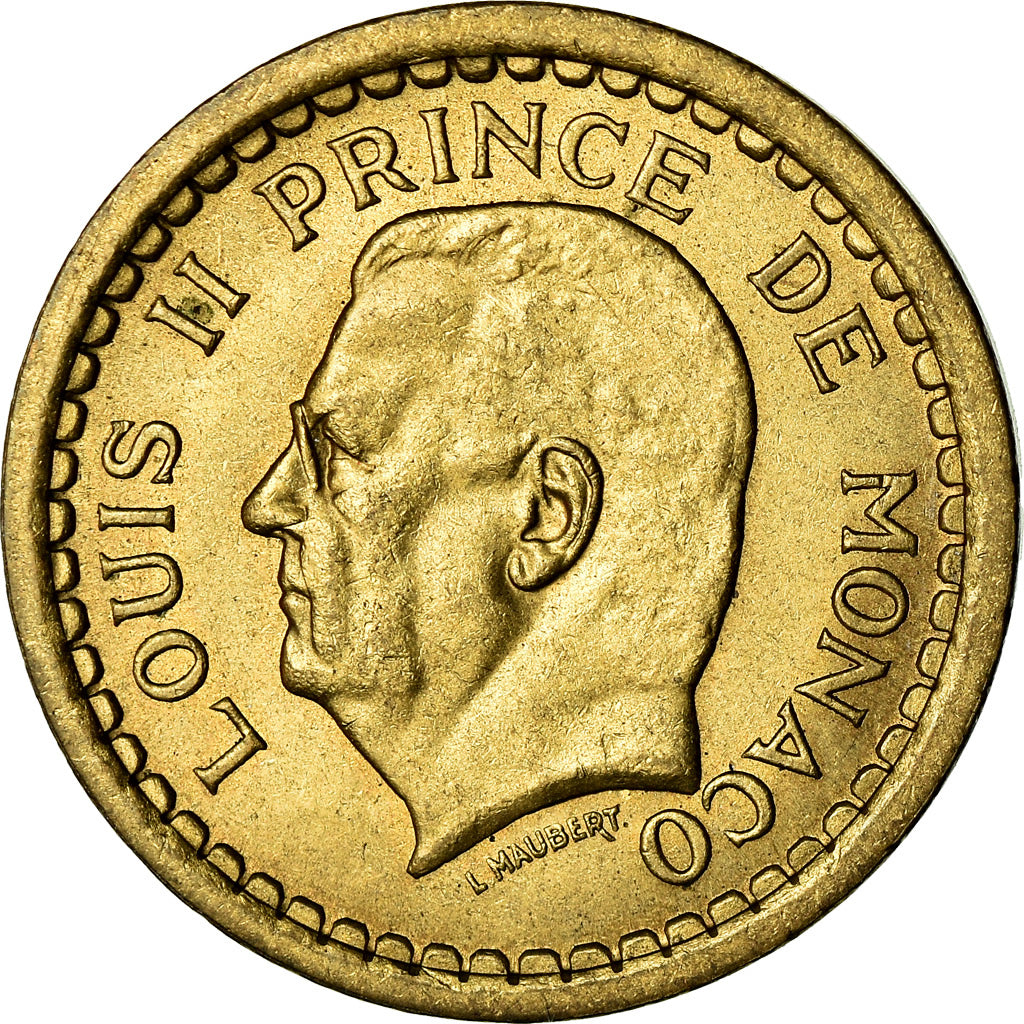 Monnaie, Monaco, 2 Francs, Undated (1943), Poissy, SUP, Cupro-Aluminium