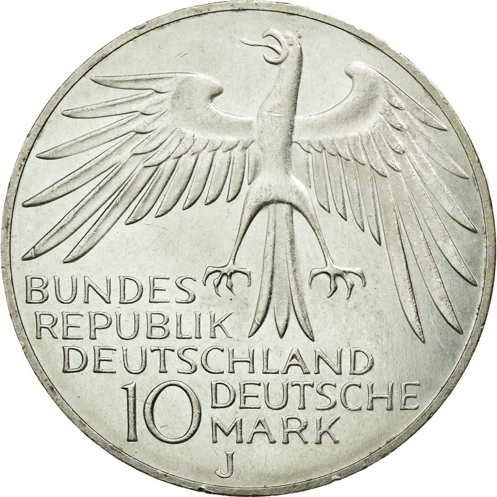 Moneta, GERMANIA - REPUBBLICA FEDERALE, 10 Mark, 1972, Hamburg, SPL, Argento