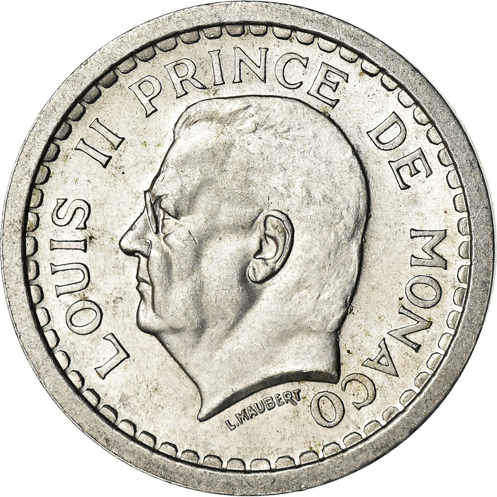 Coin, Monaco, Franc, Undated (1943), Poissy, EF(40-45), Aluminum, Gadoury:MC131