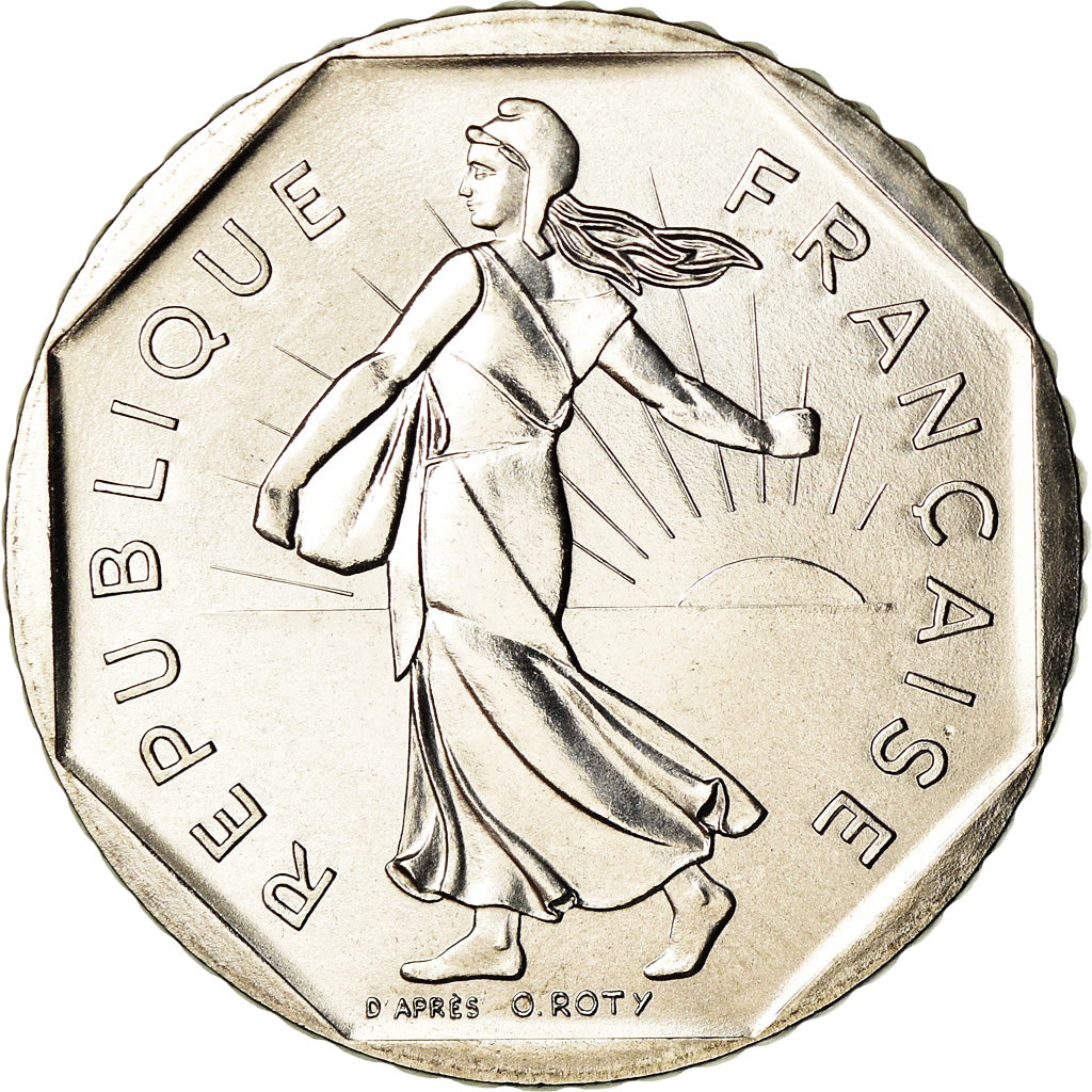 Moneta, Francja, Semeuse, 2 Francs, 1980, Paris, FDC, MS(65-70), Nikiel