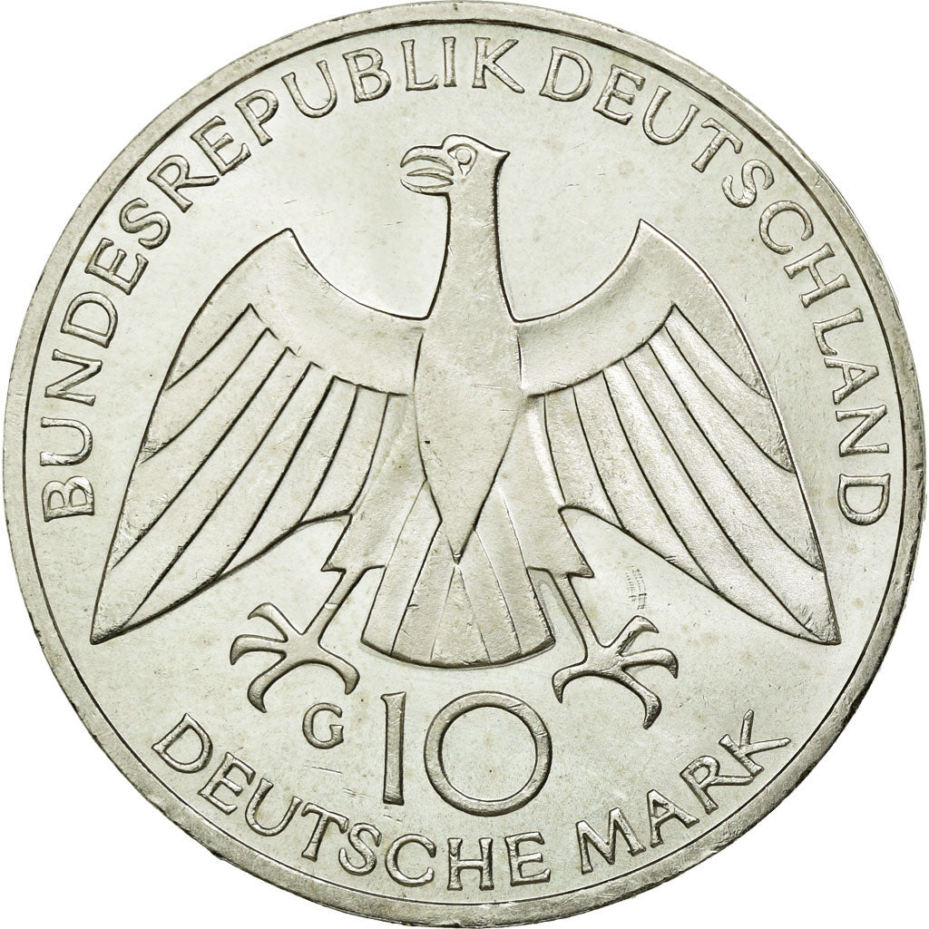 Moneta, GERMANIA - REPUBBLICA FEDERALE, 10 Mark, 1972, Karlsruhe, SPL, Argento