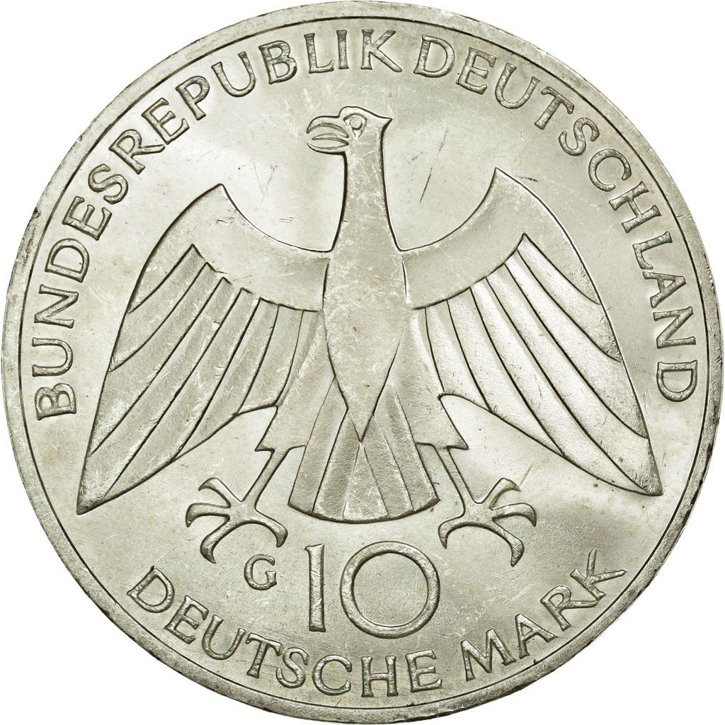 Moneta, GERMANIA - REPUBBLICA FEDERALE, 10 Mark, 1972, Karlsruhe, SPL, Argento