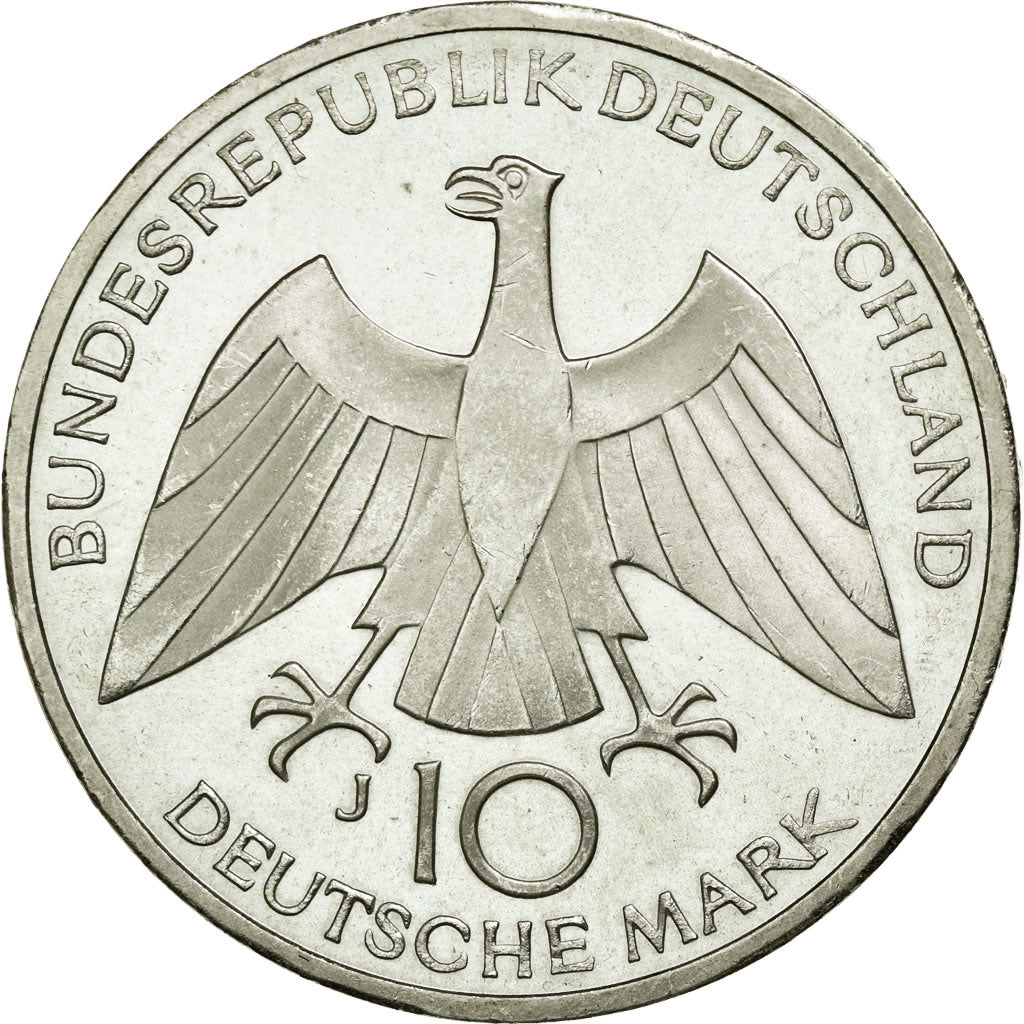 Coin, GERMANY - FEDERAL REPUBLIC, 10 Mark, 1972, Hamburg, MS(60-62), Silver