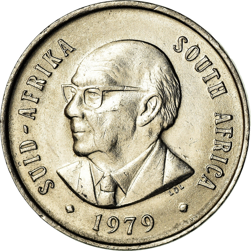 Monnaie, Afrique du Sud, 20 Cents, 1979, TTB, Nickel, KM:102