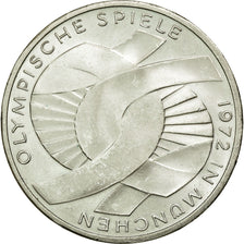 Moneda, ALEMANIA - REPÚBLICA FEDERAL, 10 Mark, 1972, Stuttgart, EBC+, Plata