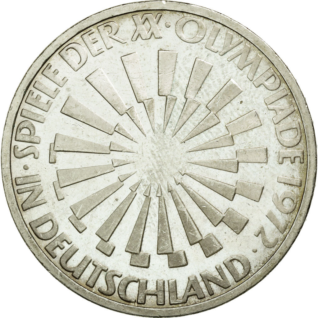 Coin, GERMANY - FEDERAL REPUBLIC, 10 Mark, 1972, Stuttgart, MS(60-62), Silver