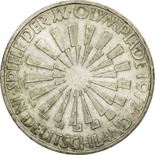 Coin, GERMANY - FEDERAL REPUBLIC, 10 Mark, 1972, Karlsruhe, MS(60-62), Silver