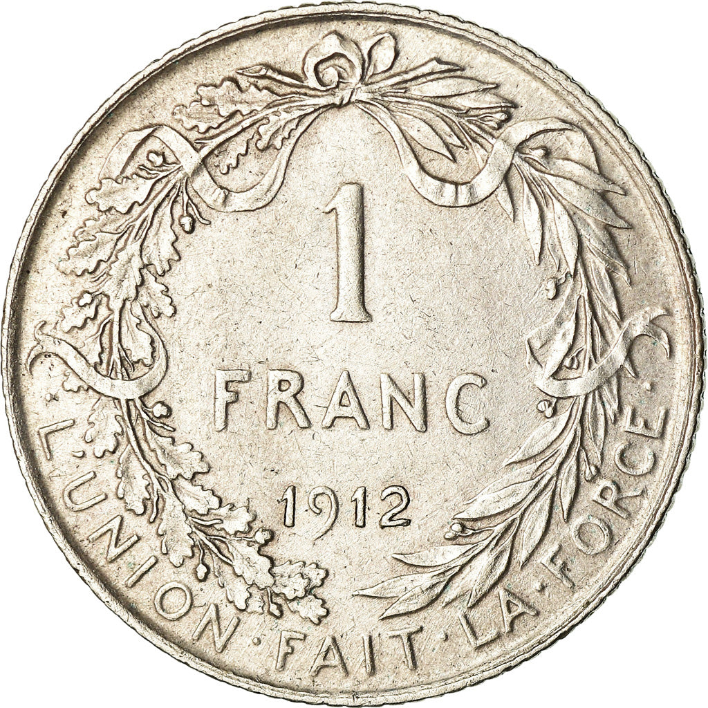 Coin, Belgium, Franc, 1912, EF(40-45), Silver, KM:72