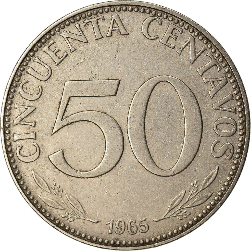 Monnaie, Bolivie, 50 Centavos, 1965, TTB, Nickel Clad Steel, KM:190