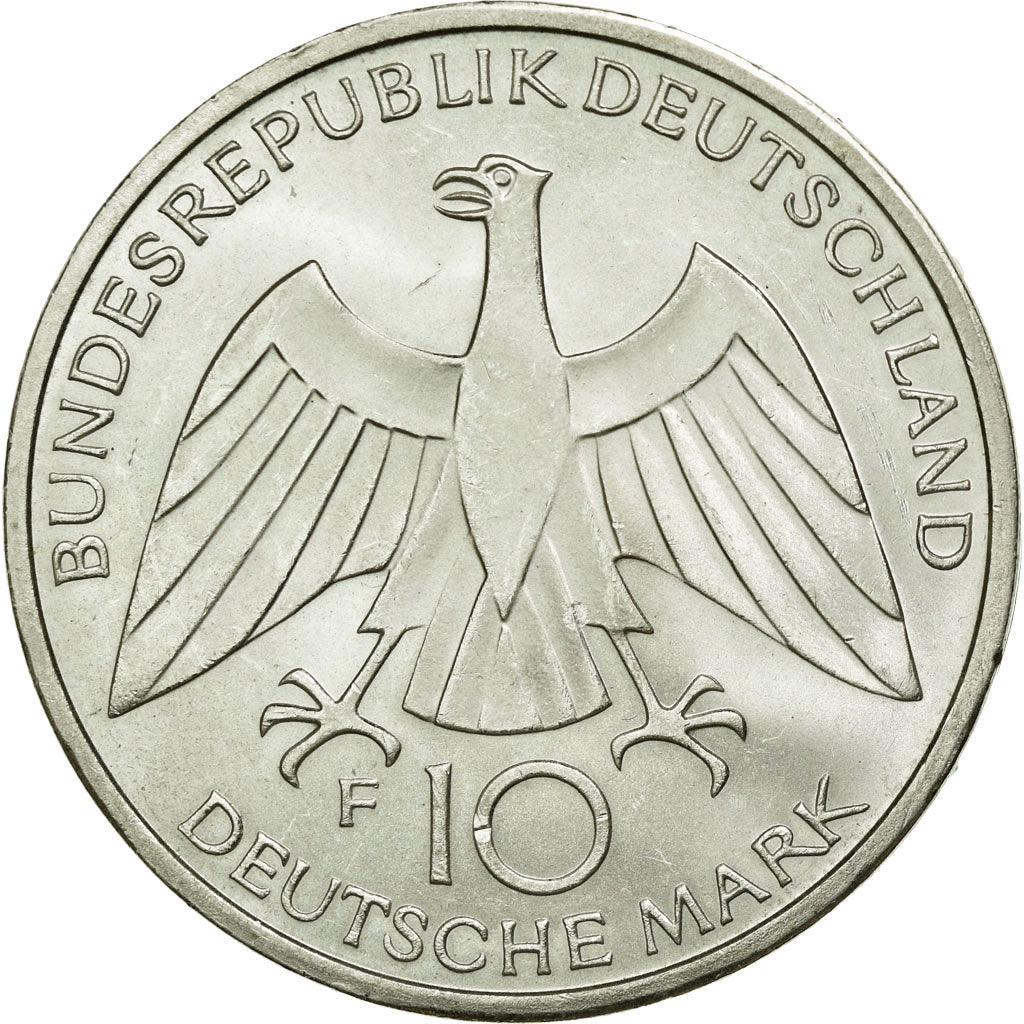 Coin, GERMANY - FEDERAL REPUBLIC, 10 Mark, 1972, Stuttgart, MS(60-62), Silver
