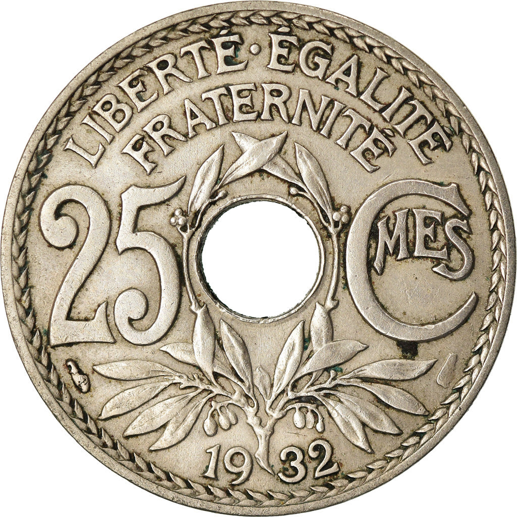 Coin, France, Lindauer, 25 Centimes, 1932, AU(55-58), Copper-nickel, KM:867a