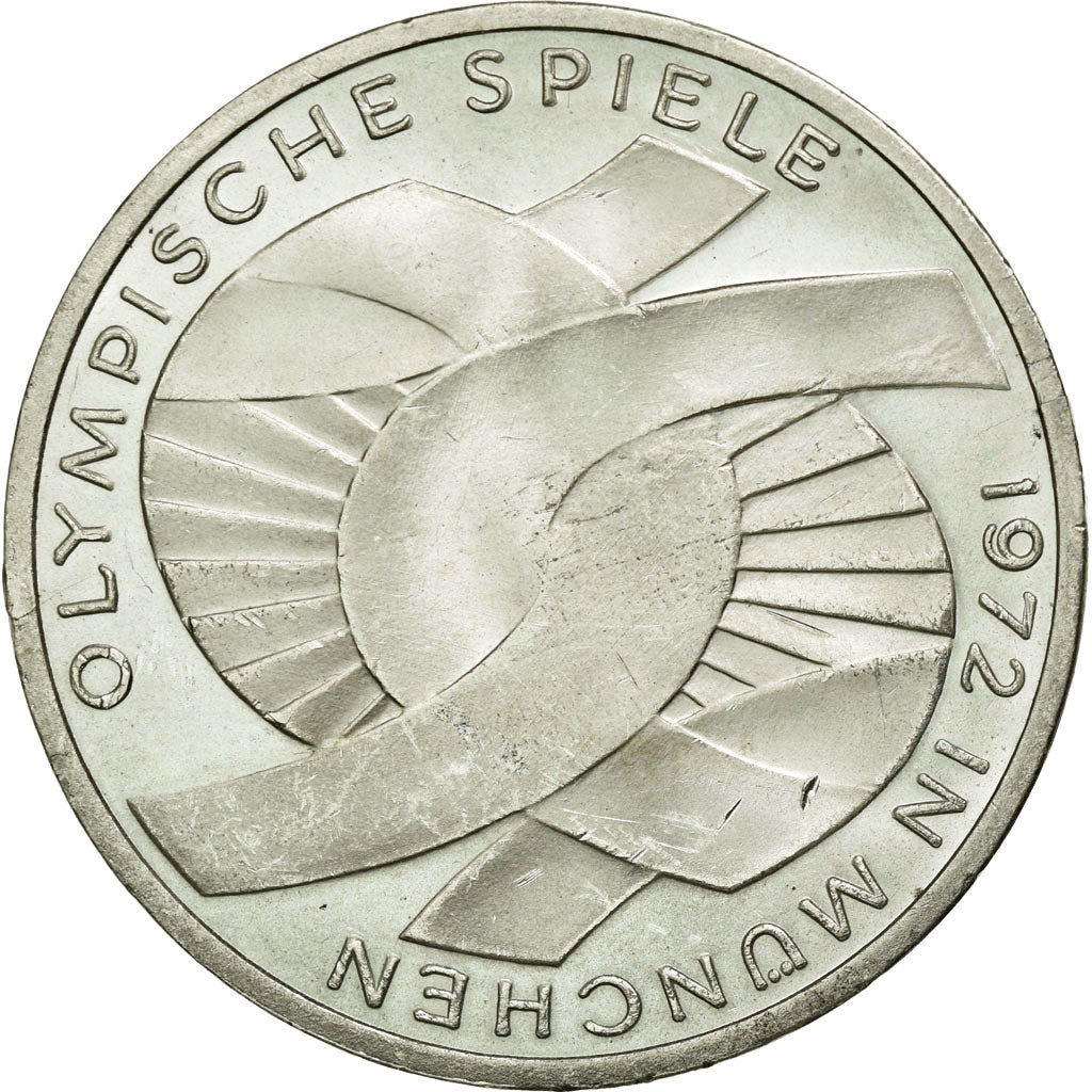 Coin, GERMANY - FEDERAL REPUBLIC, 10 Mark, 1972, Stuttgart, MS(60-62), Silver