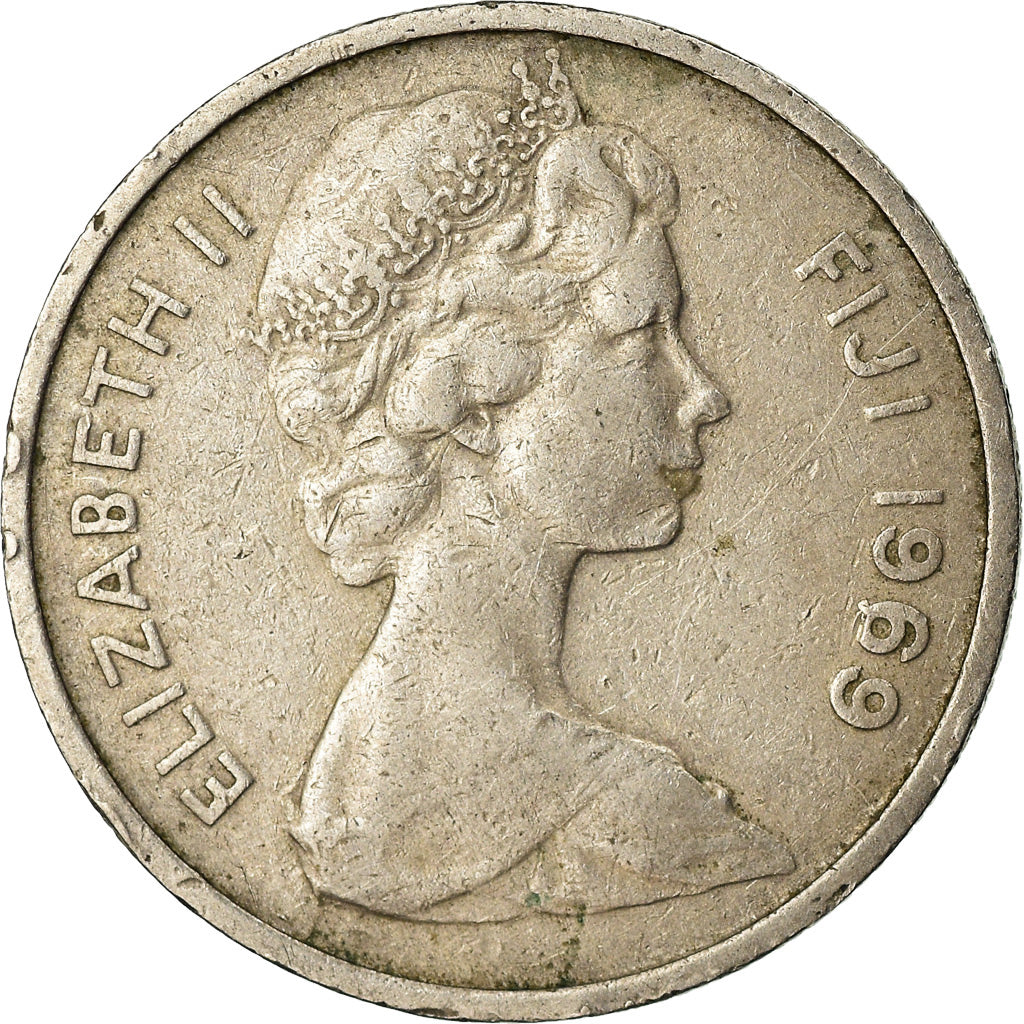 Coin, Fiji, Elizabeth II, 5 Cents, 1969, VF(20-25), Copper-nickel, KM:29