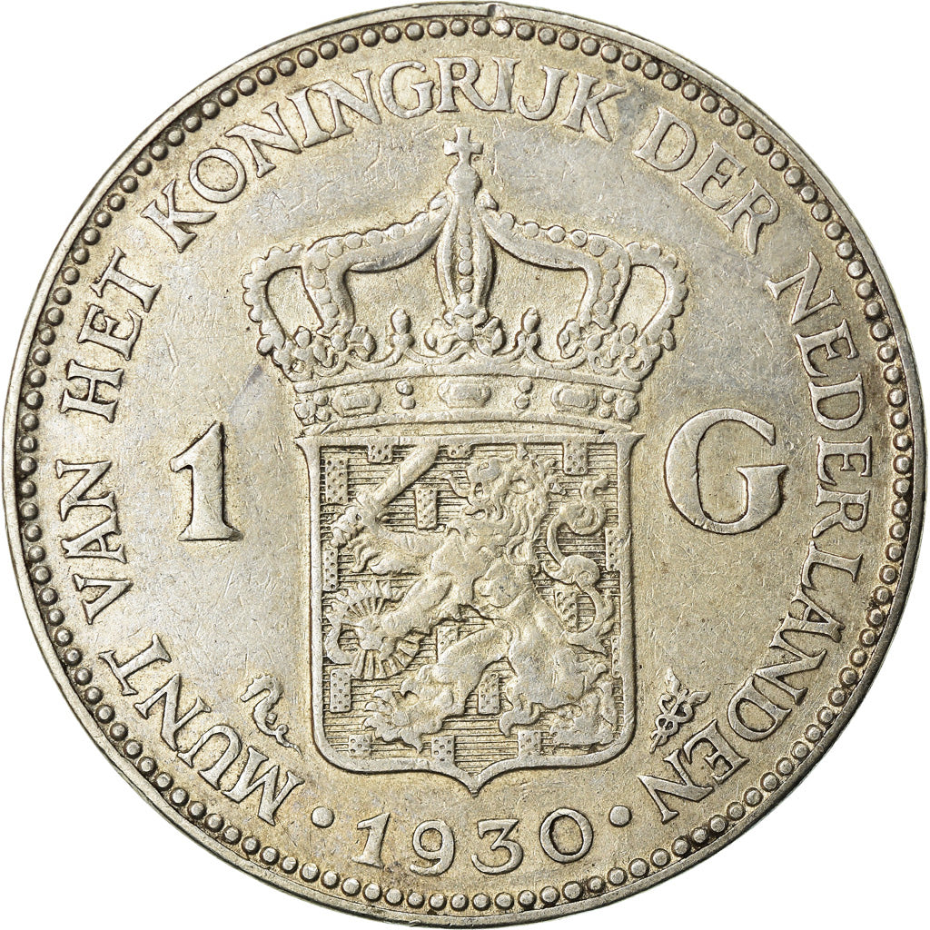 Coin, Netherlands, Wilhelmina I, Gulden, 1930, EF(40-45), Silver, KM:161.1
