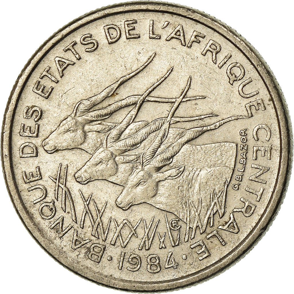 Munten, Staten van Centraal Afrika, 50 Francs, 1984, Paris, ZF, Nickel, KM:11