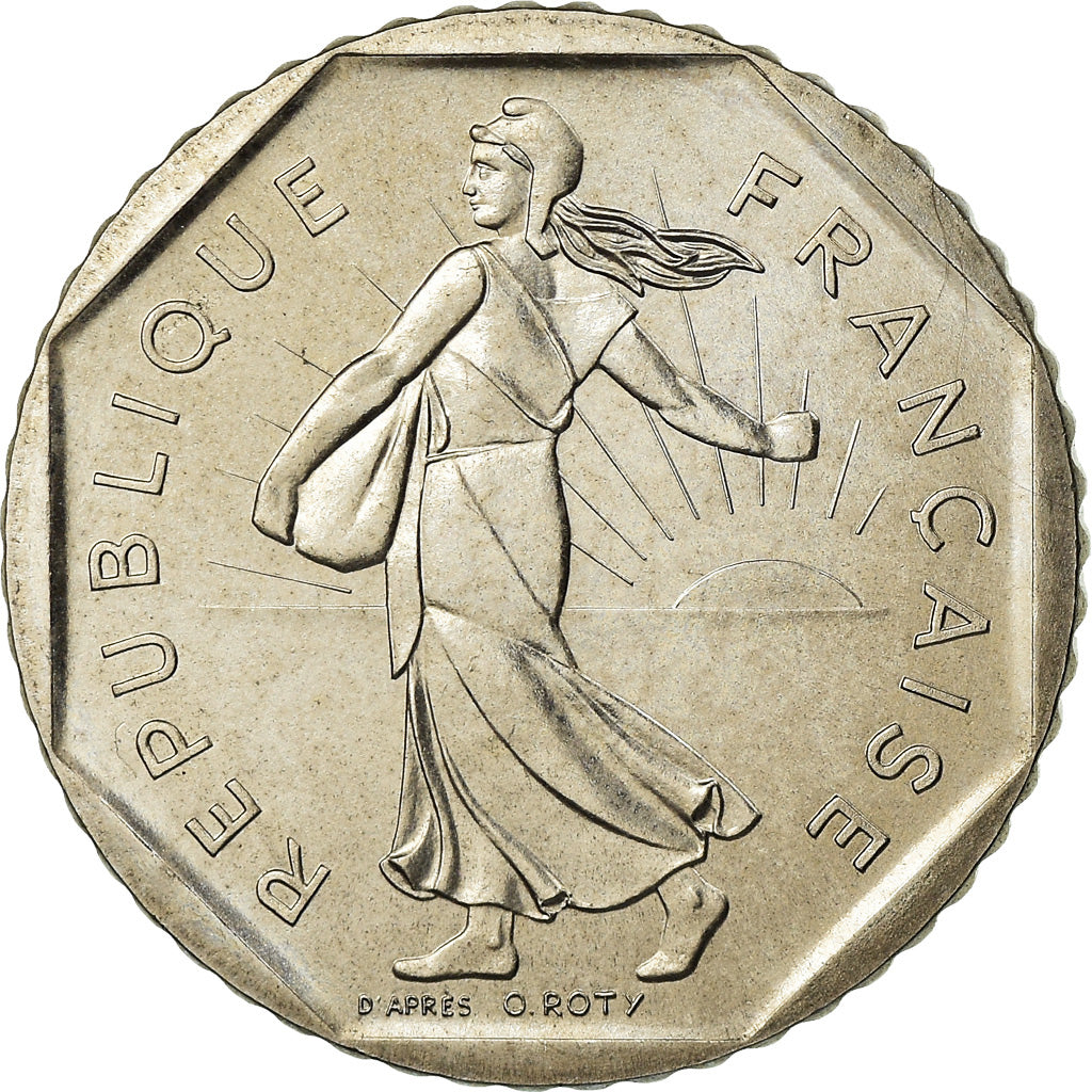 Moeda, França, Semeuse, 2 Francs, 1980, FDC, MS(65-70), Níquel, KM:942.1