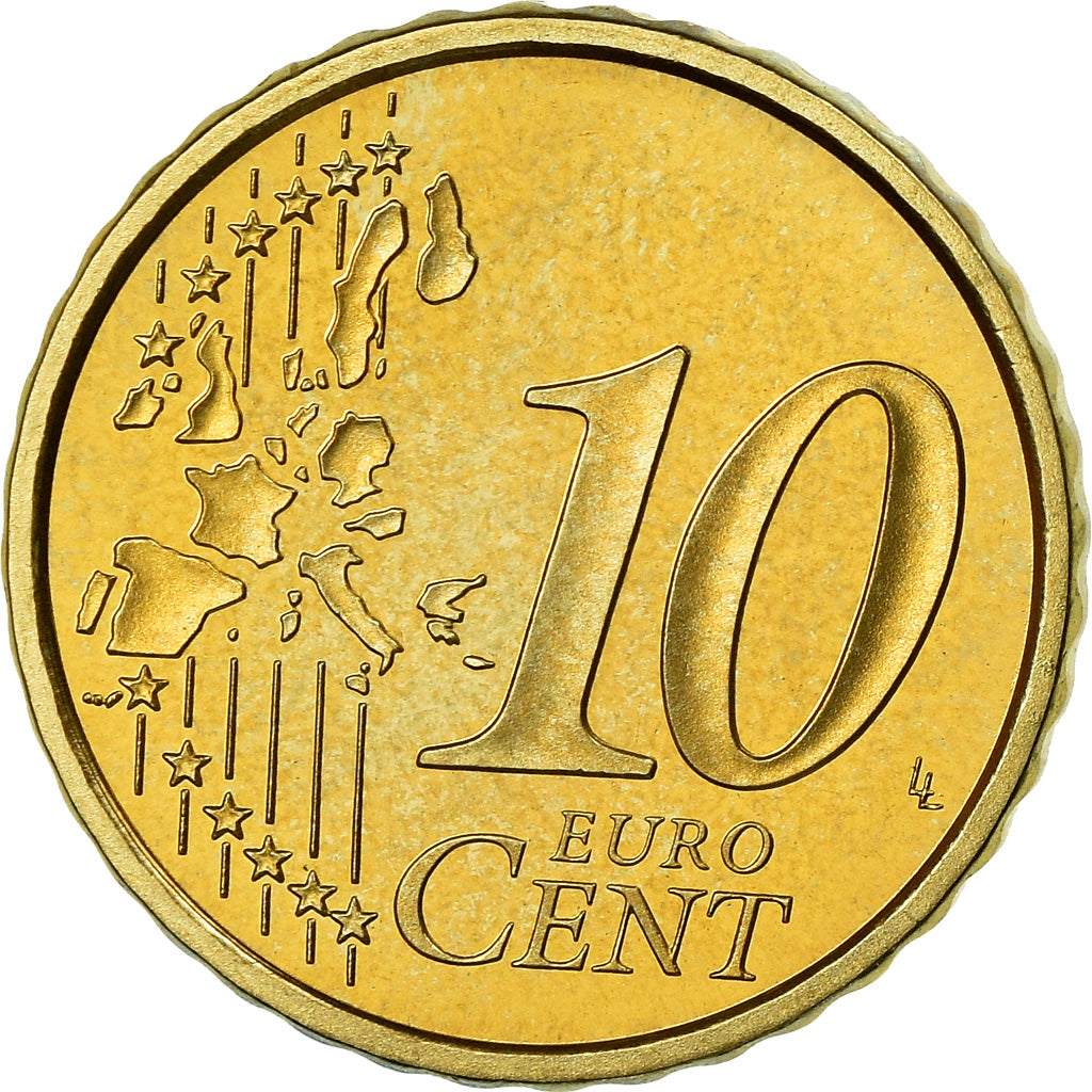 Francia, 10 Euro Cent, 2003, BE, FDC, Ottone, KM:1285