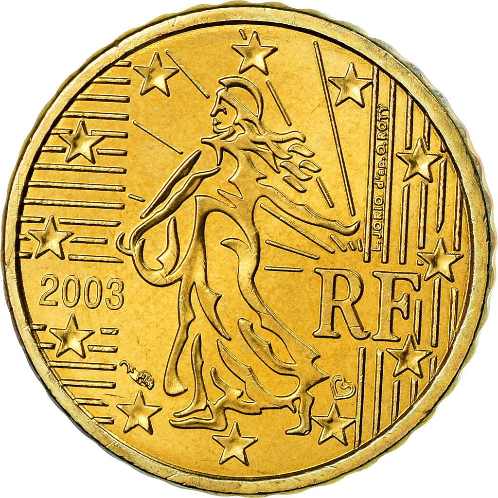 Frankrijk, 10 Euro Cent, 2003, BU, FDC, Tin, Gadoury:4a, KM:1285